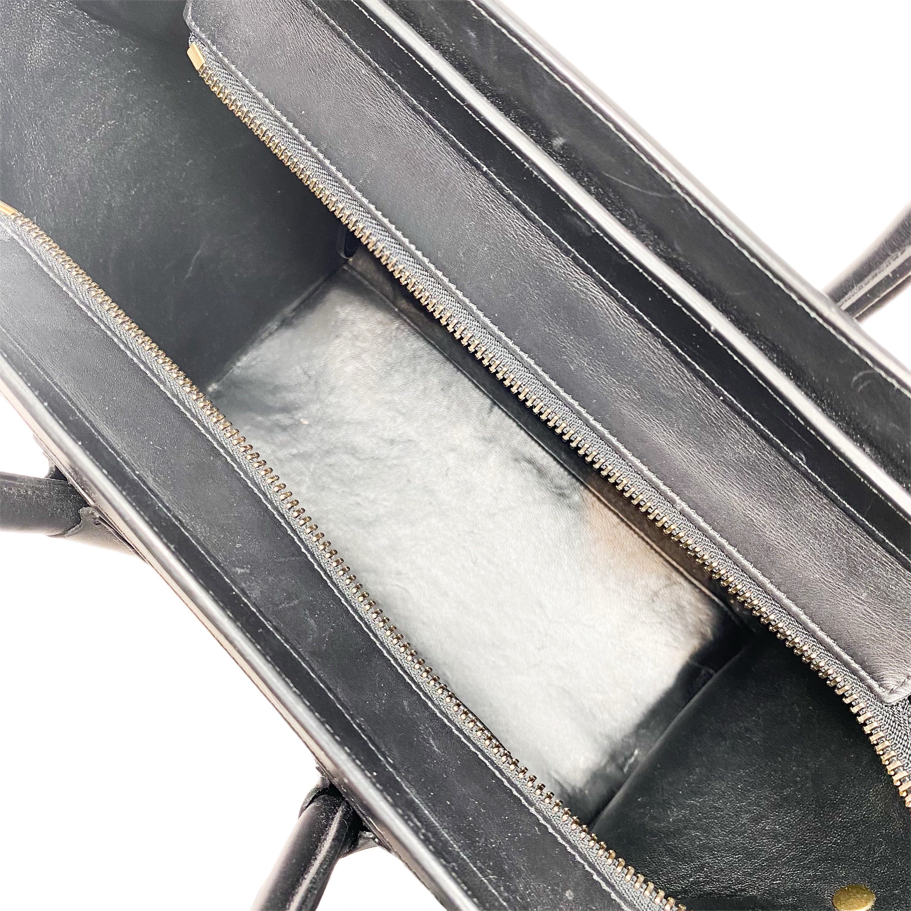 Celine Tricolor Leather Luggage Tote
