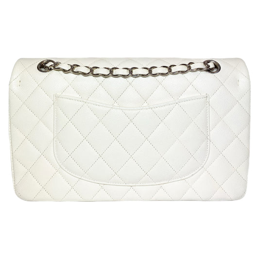 Chanel White Medium Double Flap Bag