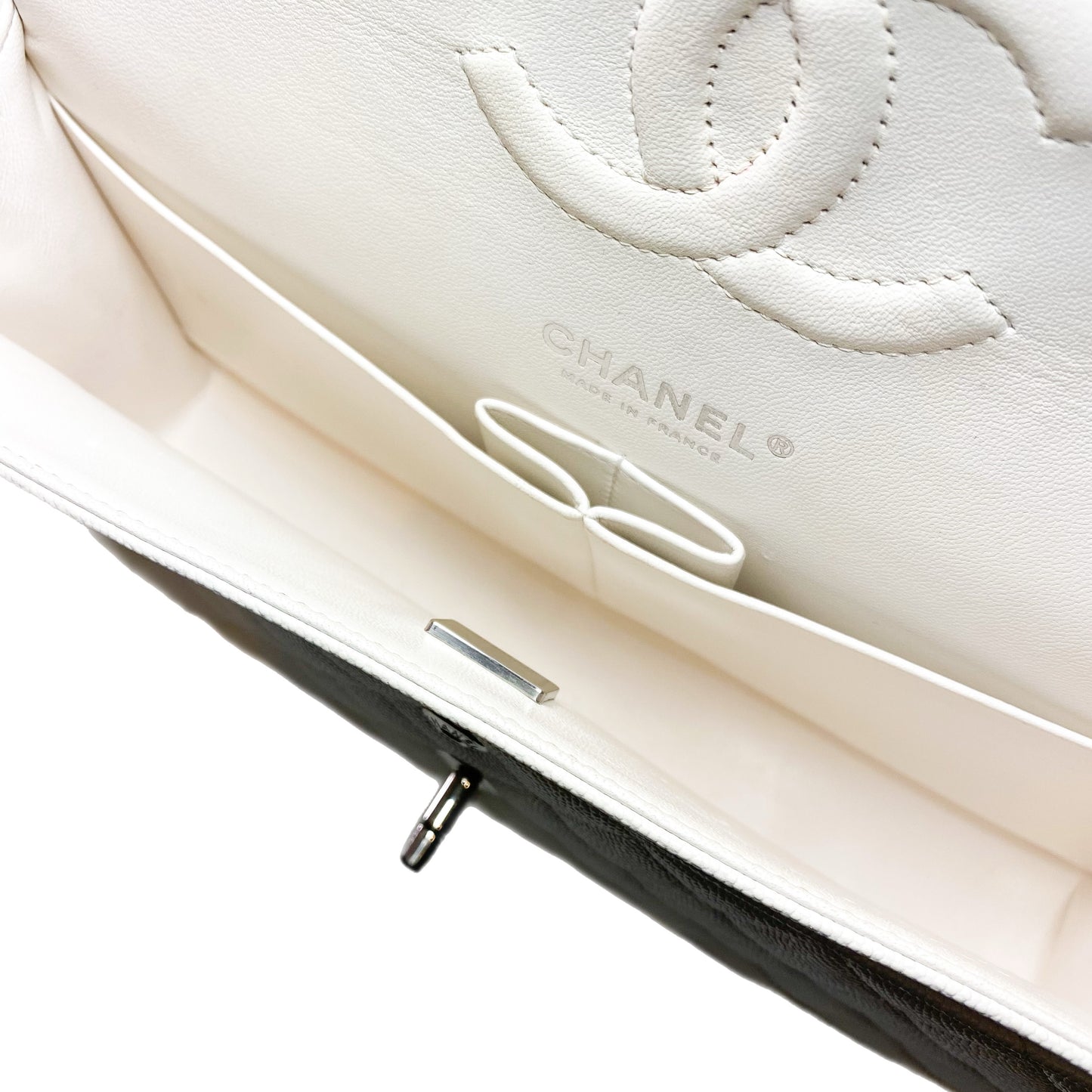 Chanel White Medium Double Flap Bag