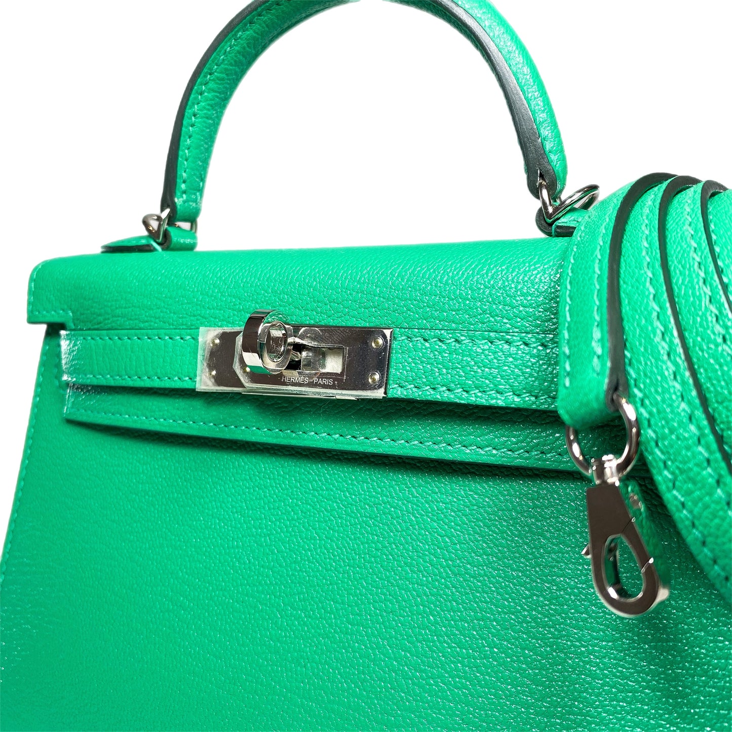 Hermes Mini Kelly 20 Menthe Chevre Palladium Hardware