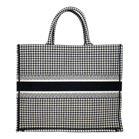 Dior Black White Houndstooth Book Tote