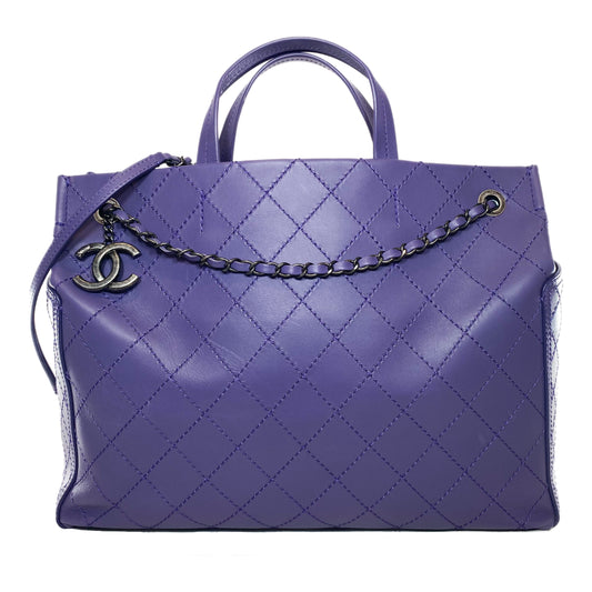 Chanel Purple CC Pocket Tote