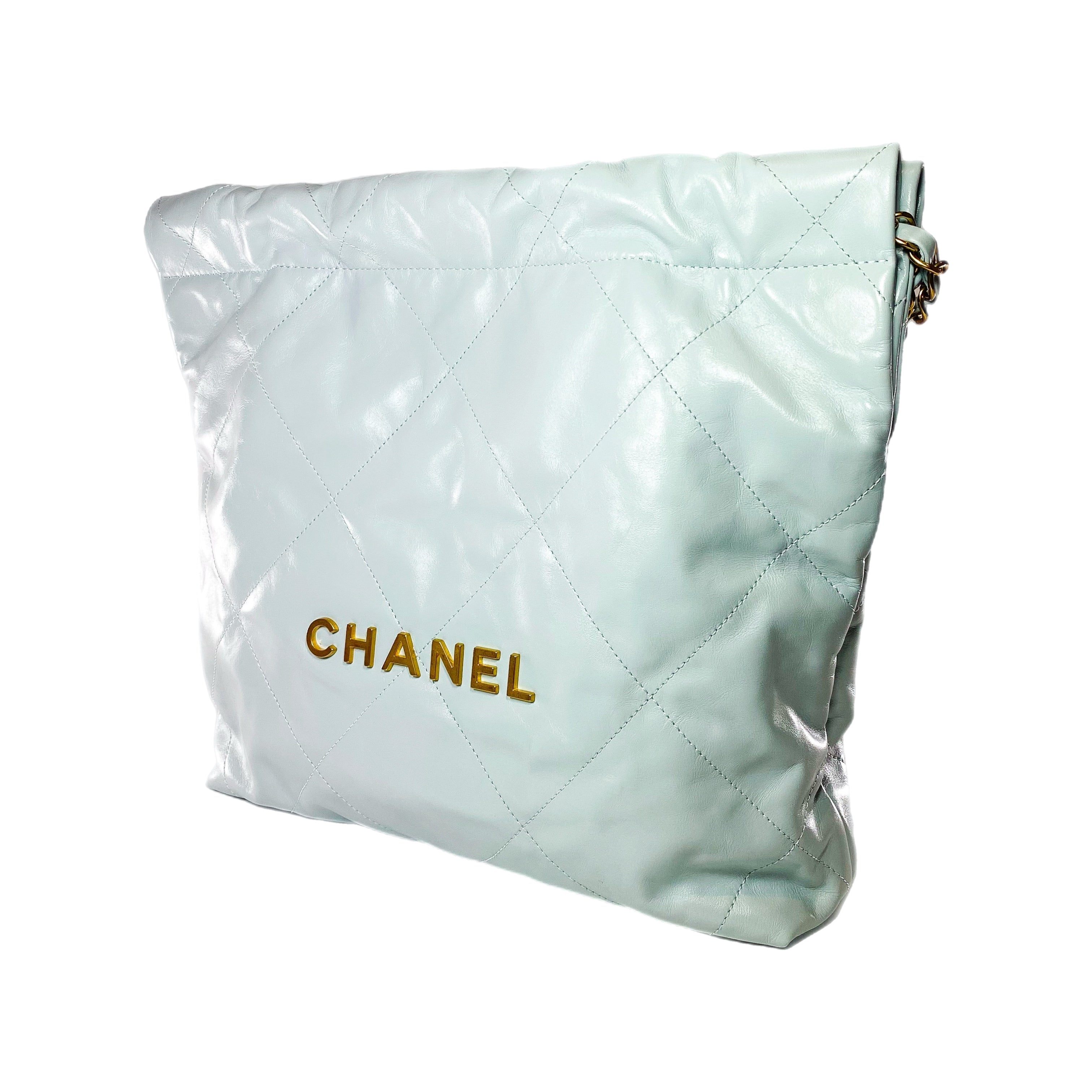 本物CHANEL ベビーブルー、キルティングポーチ CHANEL - 値下げ！新品未使用 シャネル スモール ジップ ポーチ