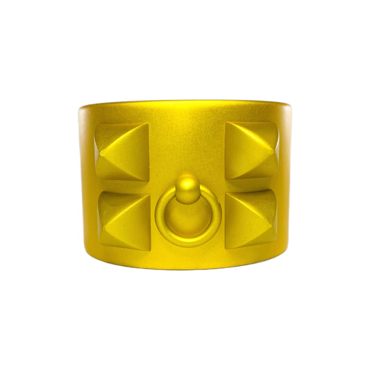 Hermes Yellow Collier de Chien Sunset Cuff Bracelet