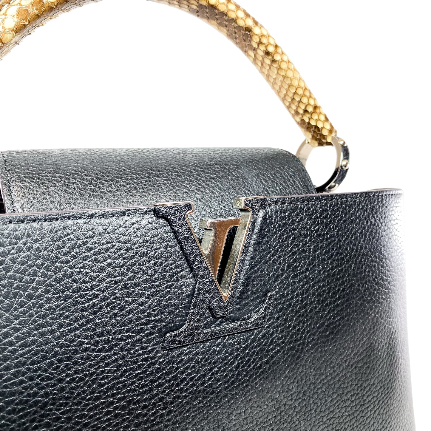Louis Vuitton Black Python Capucines