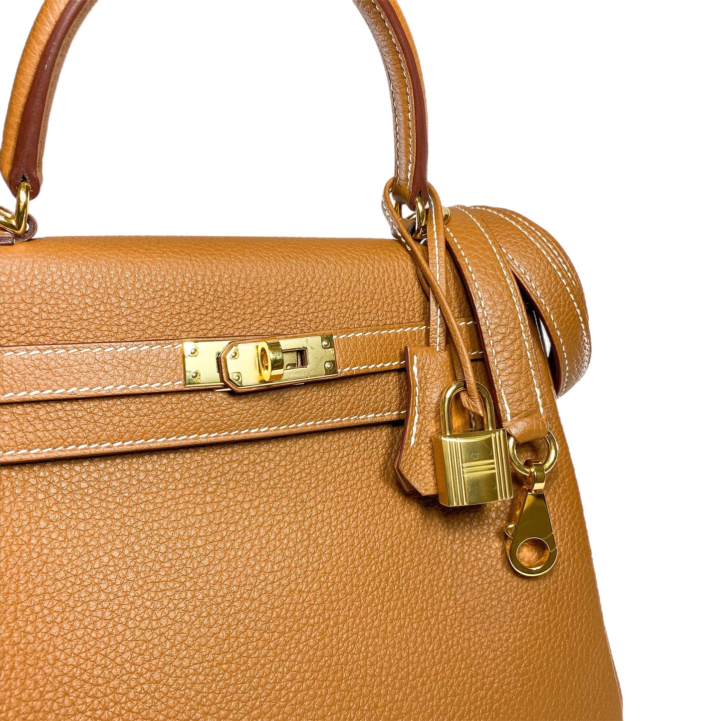 Hermes Kelly 25 Gold Togo Gold Hardware