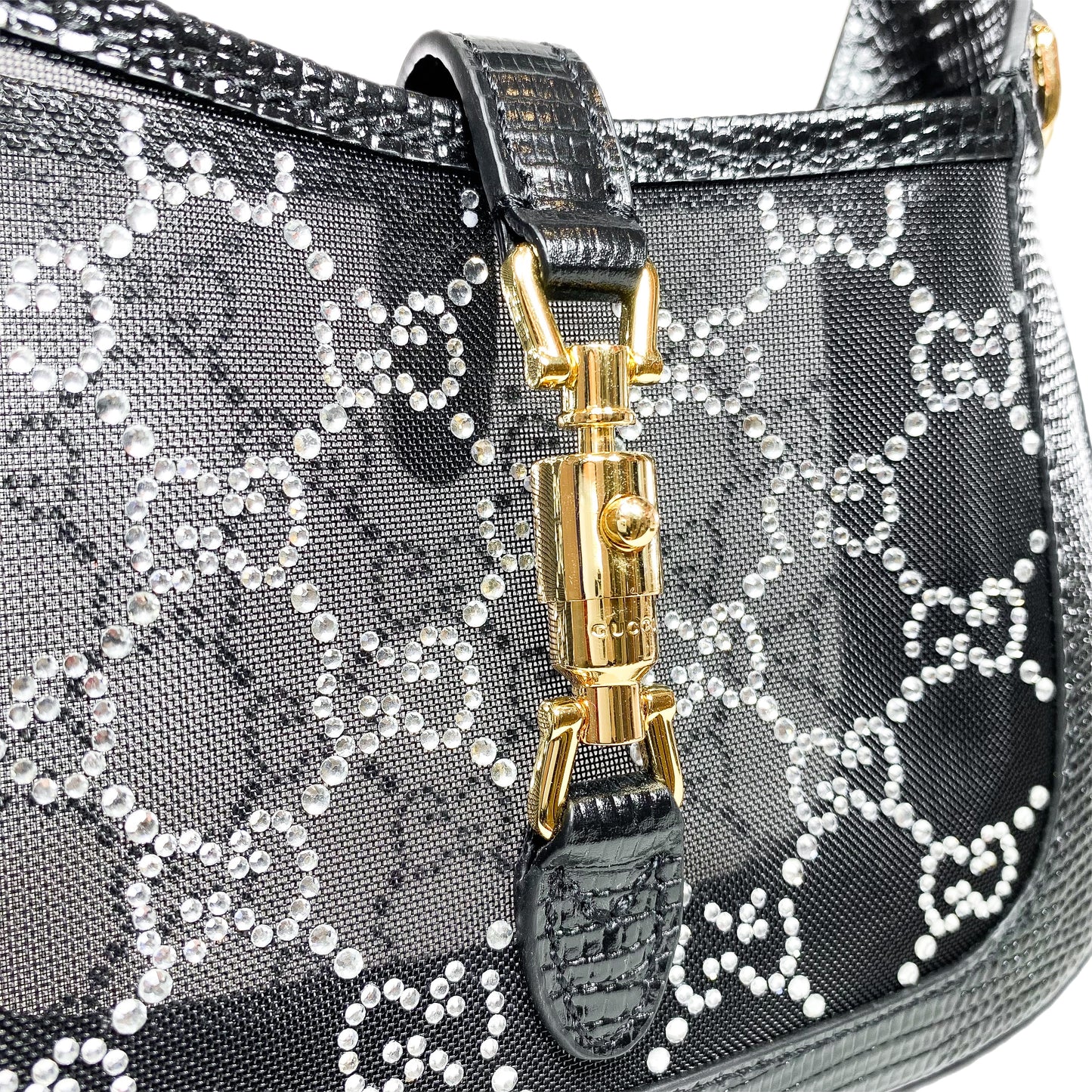 Gucci Limited Edition Mini Lizard Mesh GG Crystal Jackie 1961