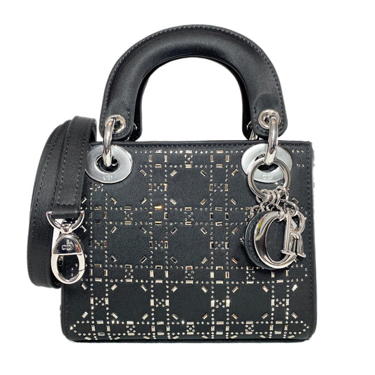 Dior Black Strass Cannage Mini Lady Dior