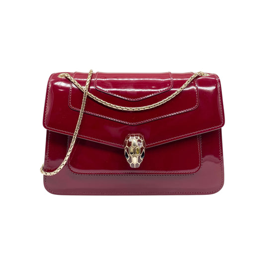 Bulgari Burgundy Serpenti Forever Crossbody Bag