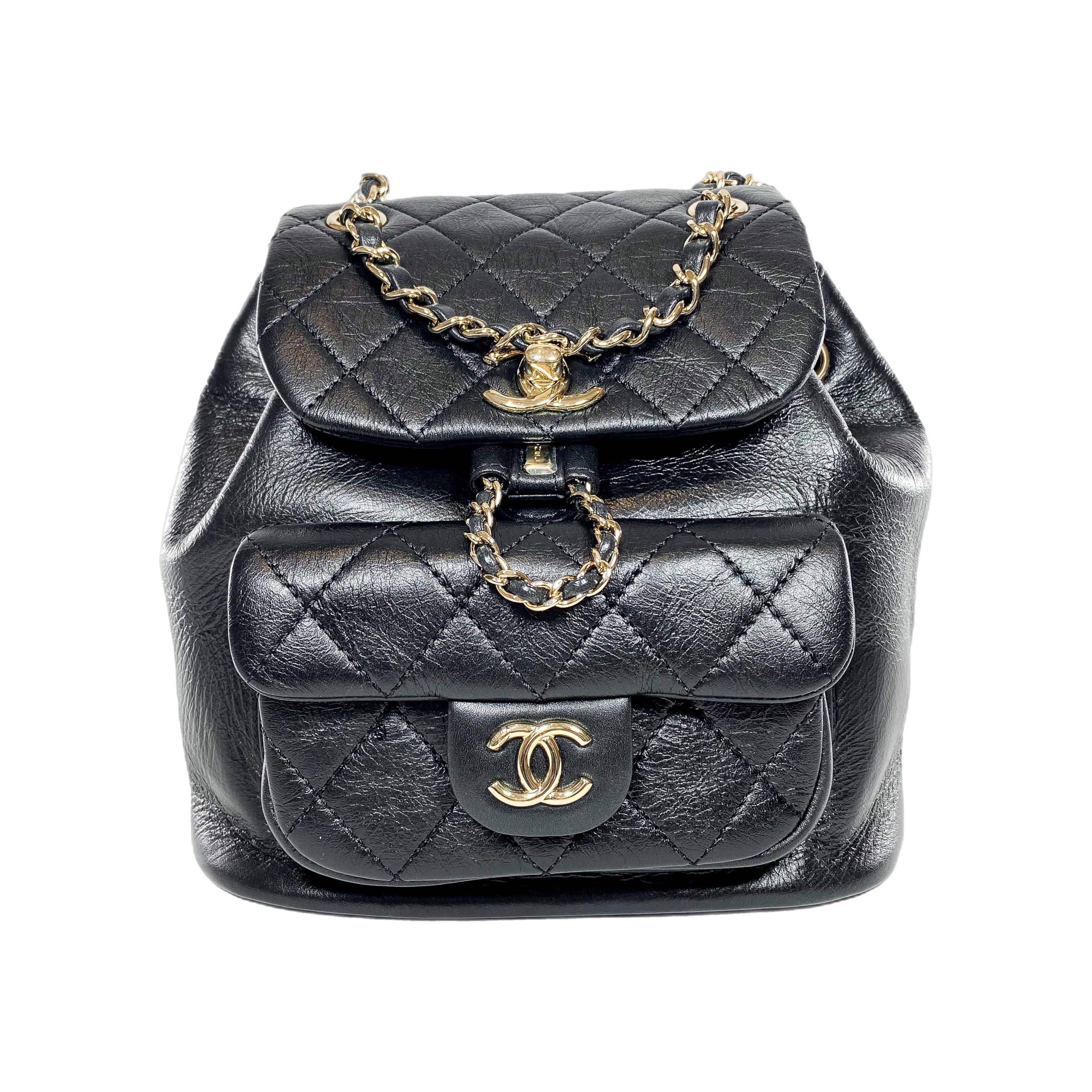 Chanel Black Duma Drawstring Backpack