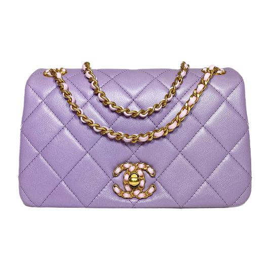 Chanel Lilac Quilted Small Flap Bag