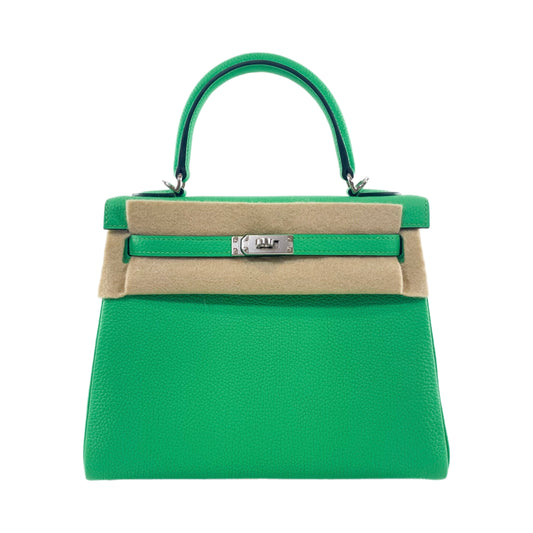 Hermes Kelly 25 Vert Comics Togo Palladium Hardware