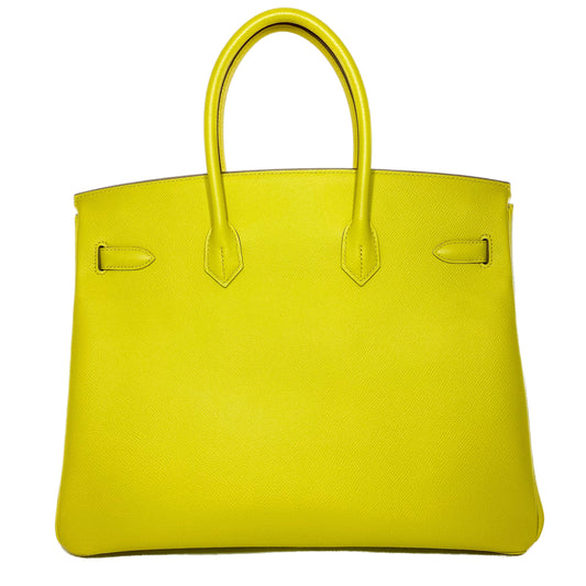 Hermes Birkin 35 Lime Epsom Gold Hardware