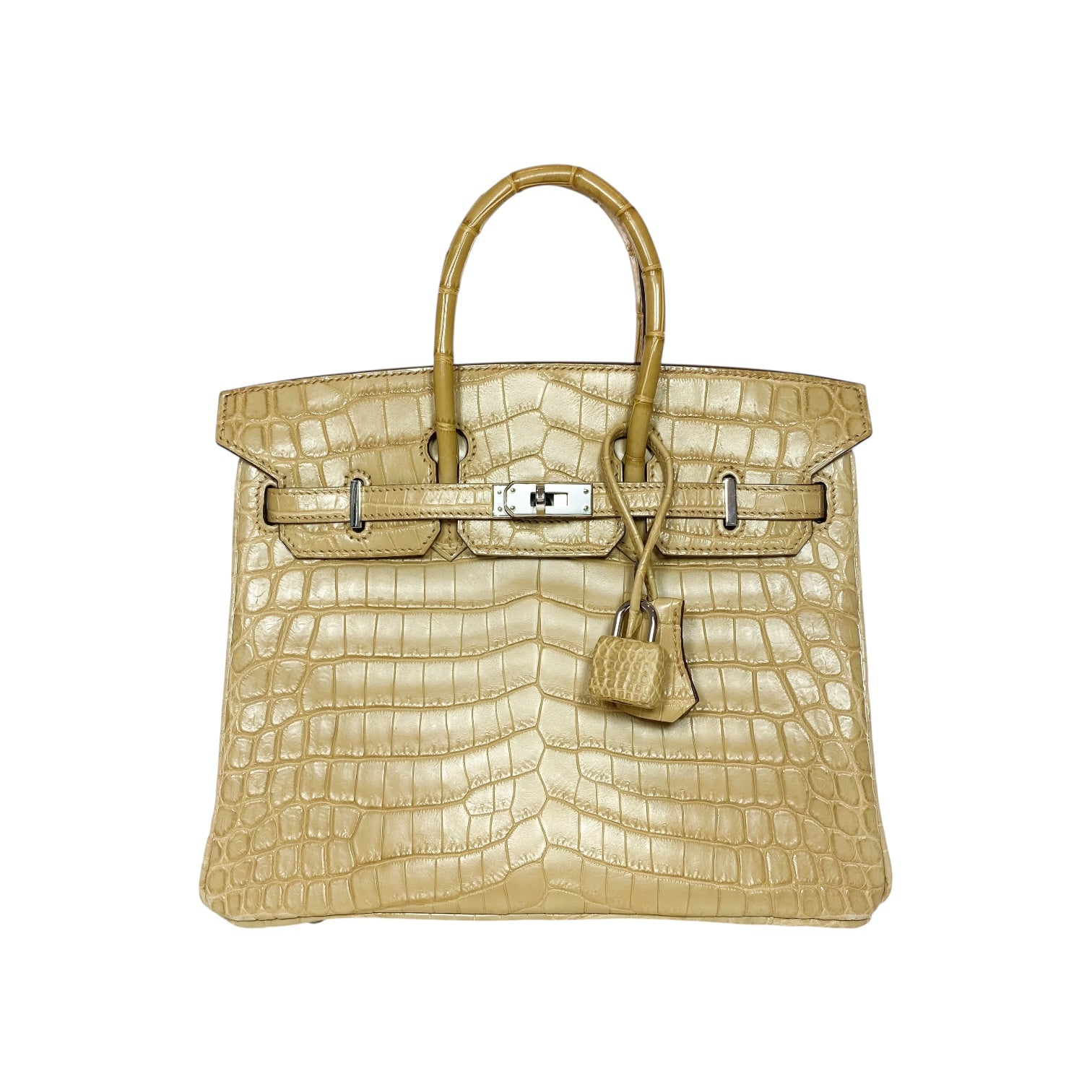 Hermes Birkin 25 Trench Matte Nilo Crocodile Palladium Hardware