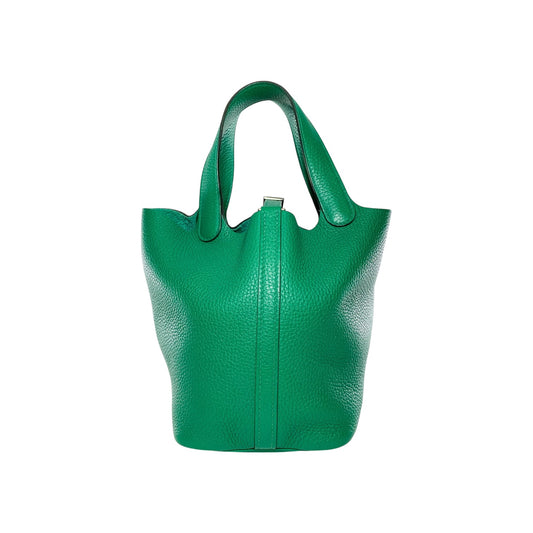 Hermes Picotin 18 Vert Verone Clemence Palladium Hardware