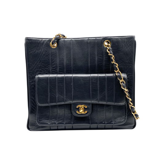 Chanel Black Mademoiselle Vertical Tote