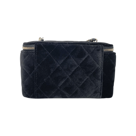 Chanel Black Velvet Vanity Pearl Crush