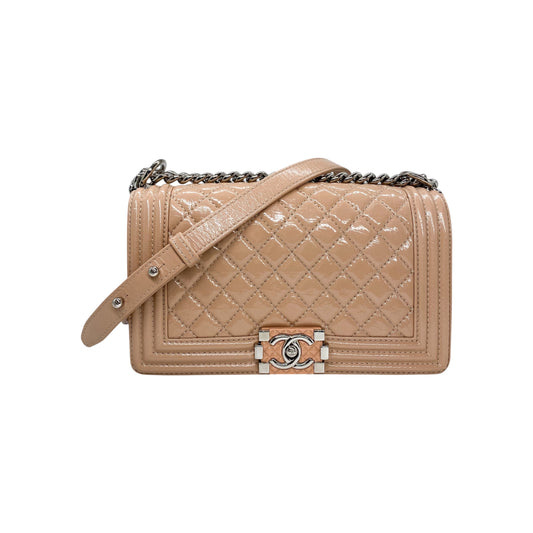 Chanel Beige Old Medium Boy Bag