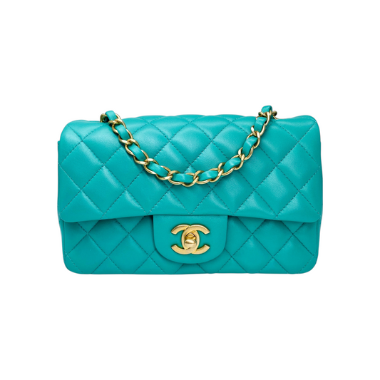 Chanel Turquoise Mini Rectangle