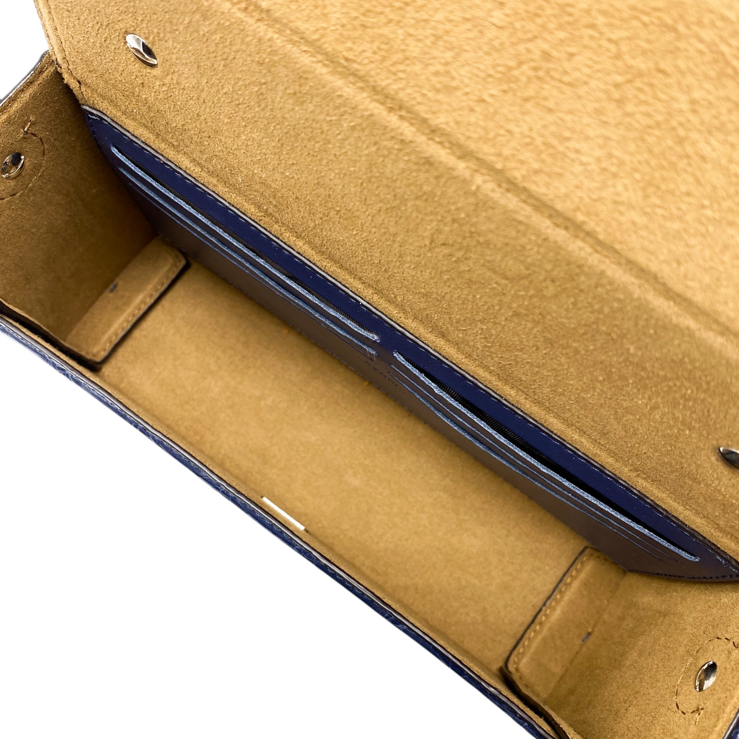 Fendi Blueberry Zucca Trunk Baguette