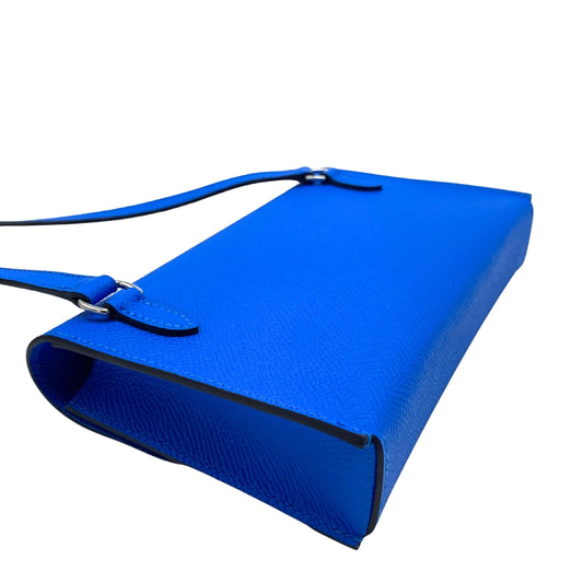 Hermes Blue Hydra Snap Wallet, Epsom Leather/Palladium Hardware