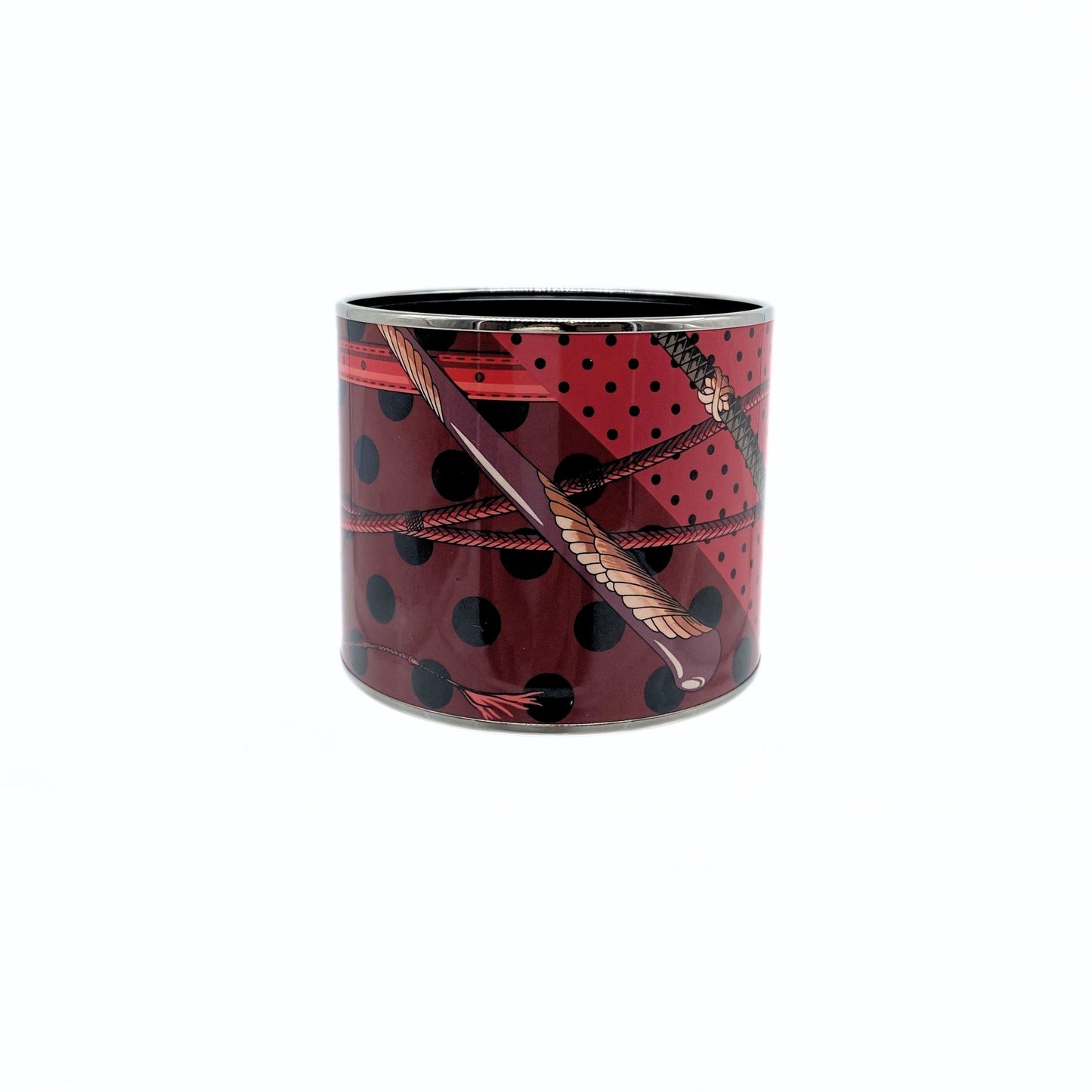 Hermès Polka Dot xl Bracelet 18 CM Red, Enamel Bangle