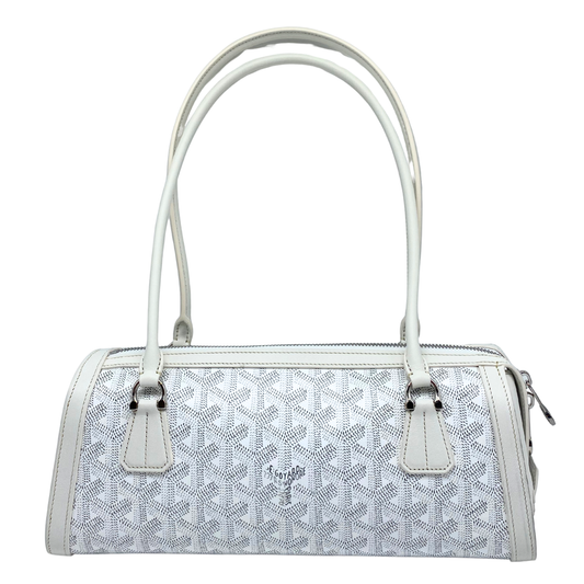 Goyard White Goyardine Bonbonniere