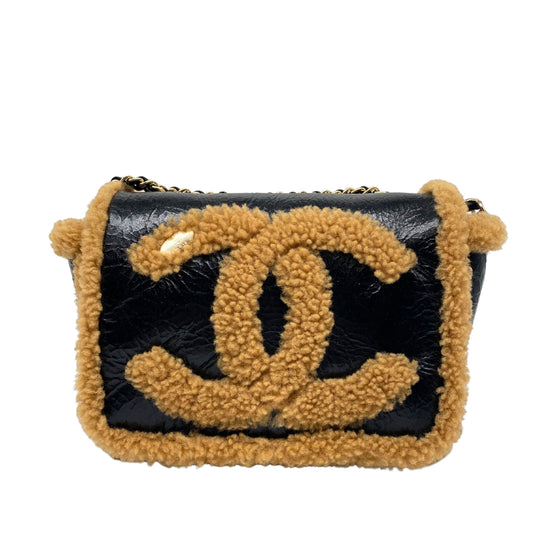 Chanel Mania Flap Small Crumpled Leather