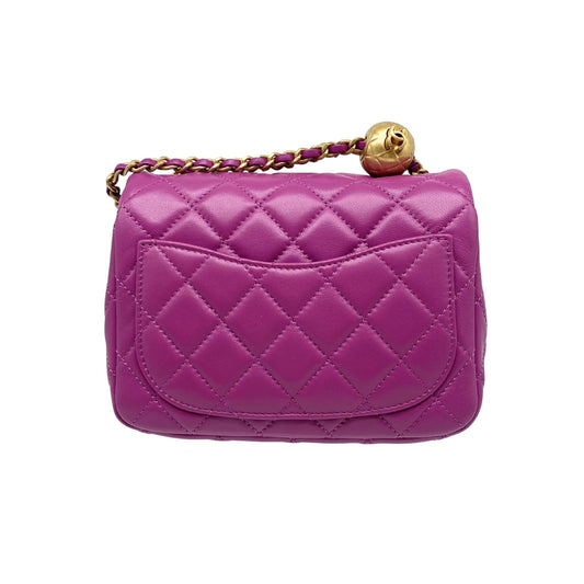 Chanel Purple Mini Square Pearl
