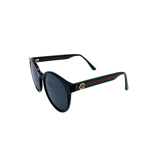 Gucci Red/Green Arms Rounded Sunglasses