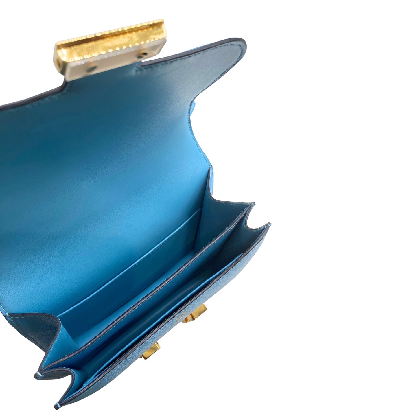 Hermes Constance 18 Bleu Du Nord Gold Hardware Evercolor