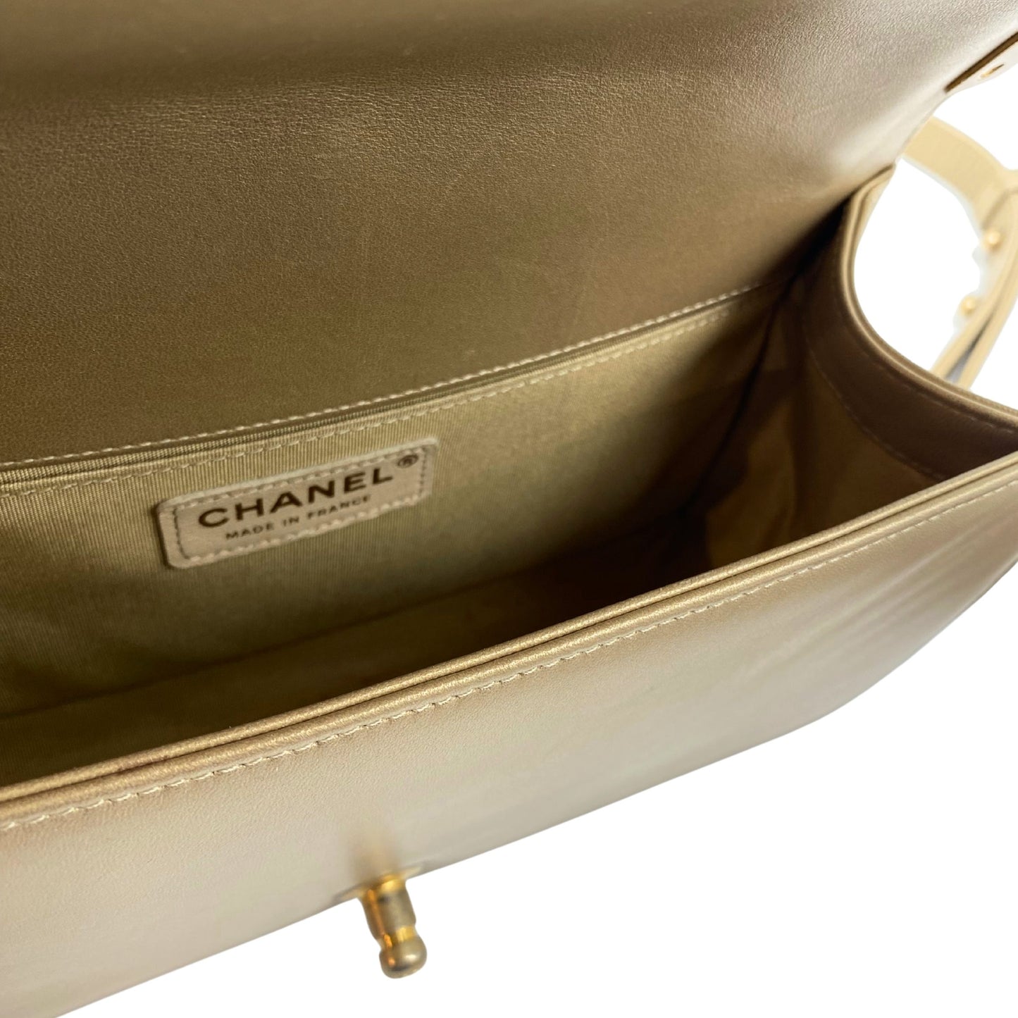 Chanel Old Medium Metallic Braided Boy