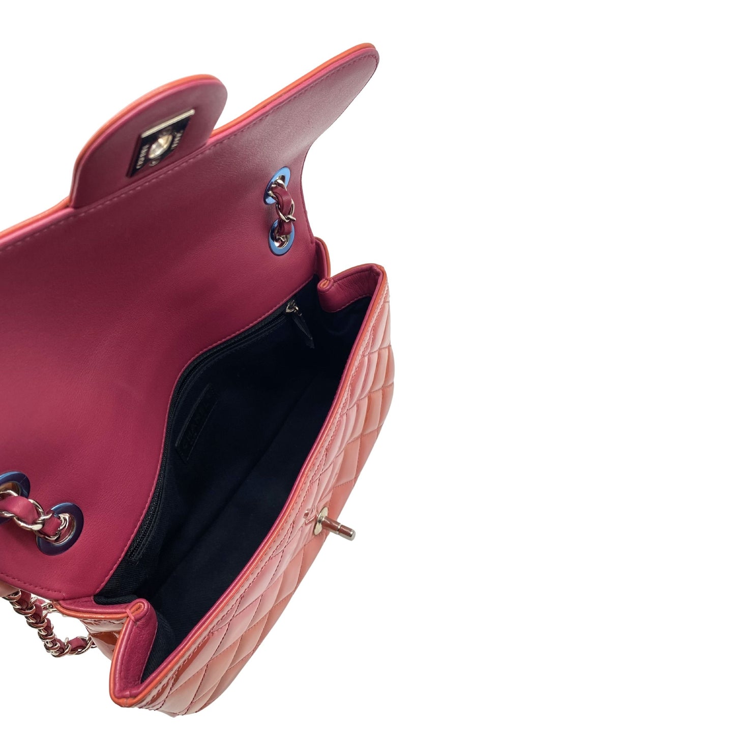 Chanel Coco Shine Orange/Pink Patent Leather