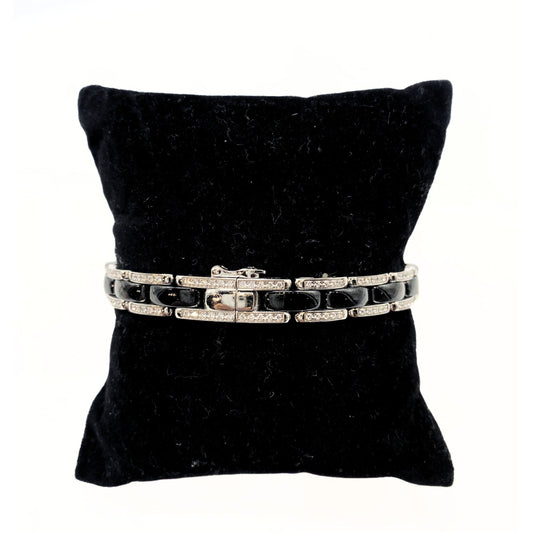 Chanel X Ultra Bracelet 18K White Gold Diamond Ceramic Black