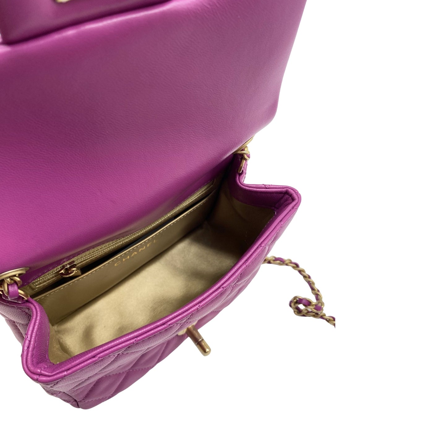 Chanel Purple Mini Square Pearl