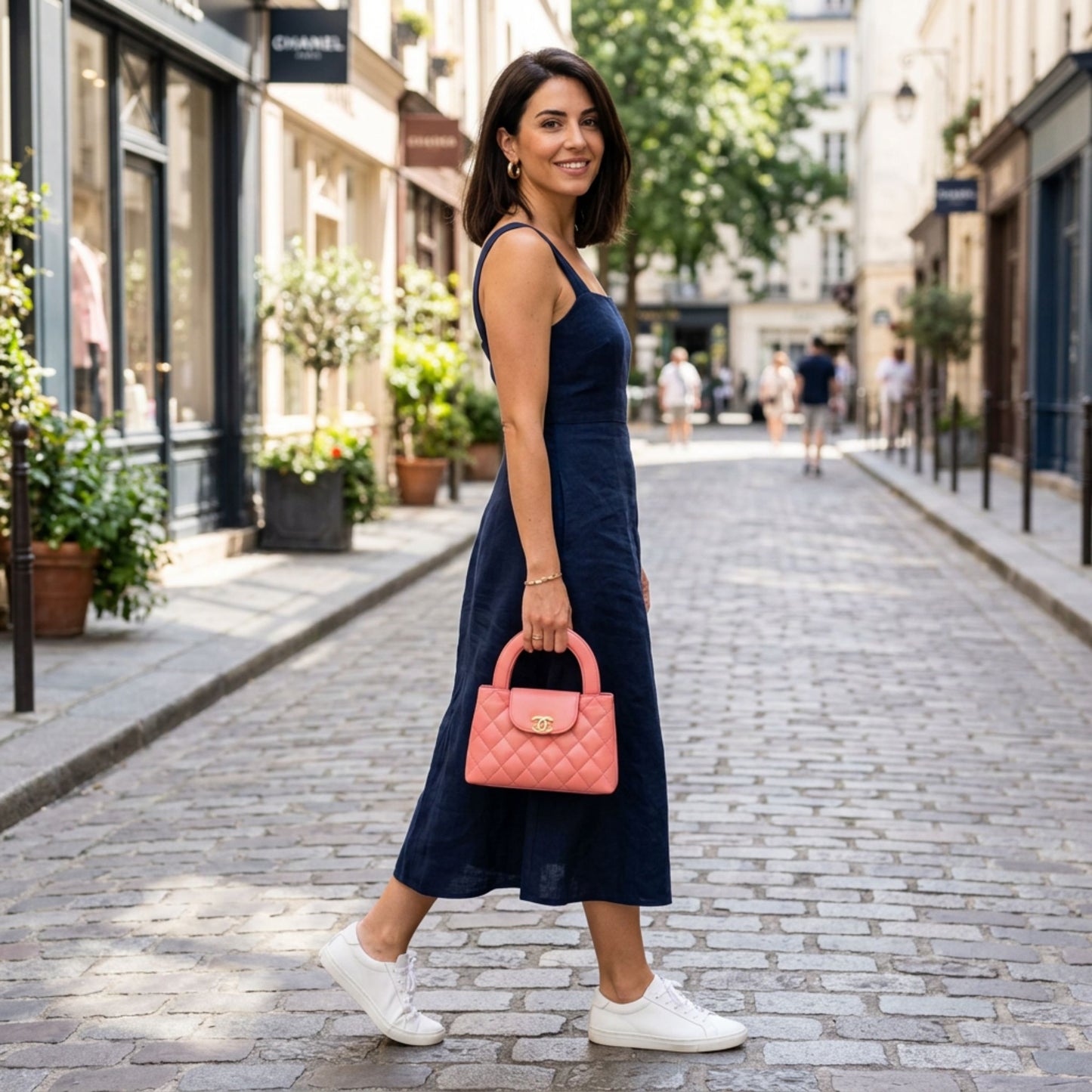 Chanel Mini Kelly Shopper Coral Pink
