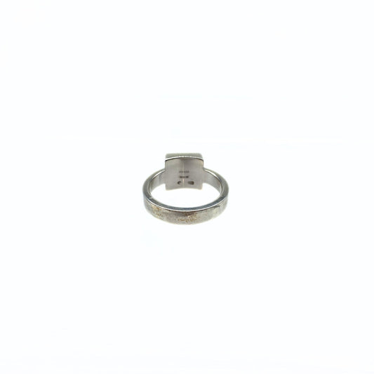 Gucci Trademark Square Top Logo Ring in Sterling Silver