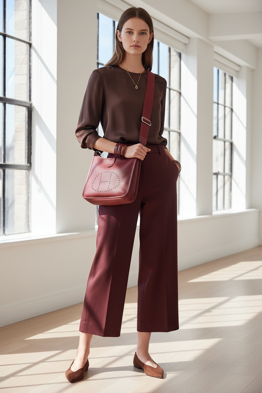 Hermes Evelyne PM Rouge H Palladium Hardware