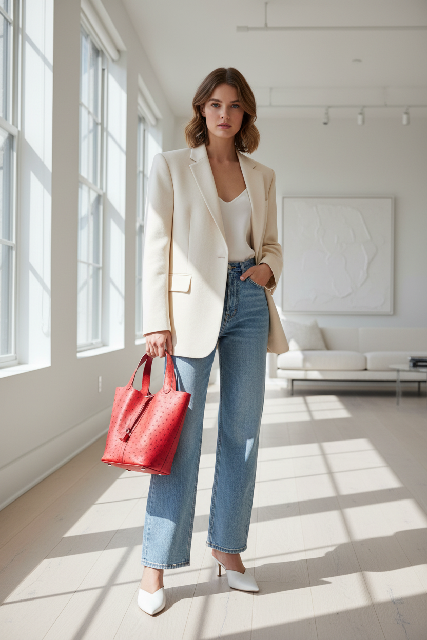 Hermes Picotin 22 in Rouge Ostrich