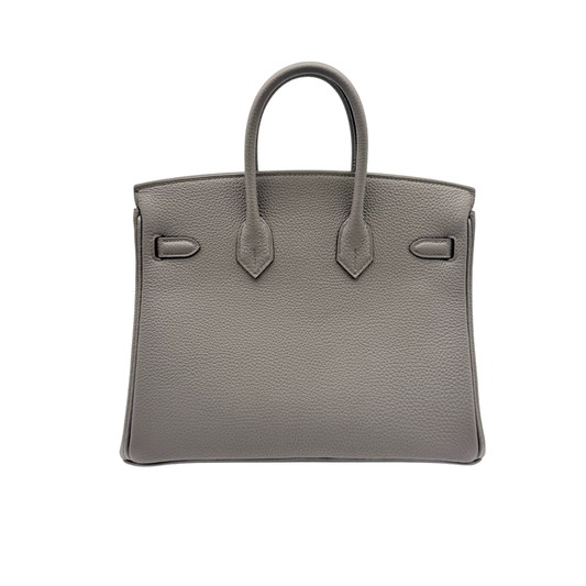 Hermes Birkin 25cm Etain with Gold Hardware