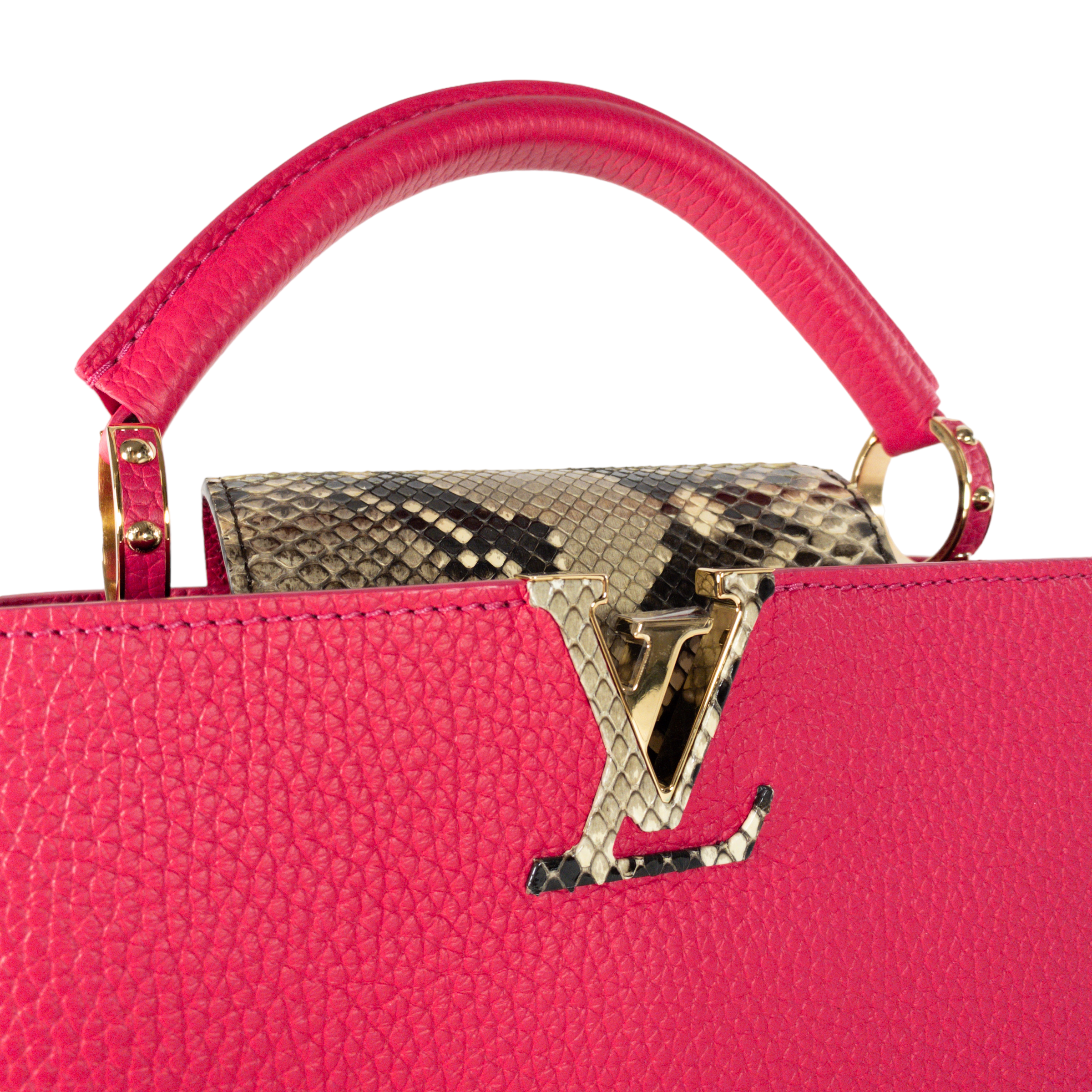 Louis Vuitton Pink Python Capucine BB