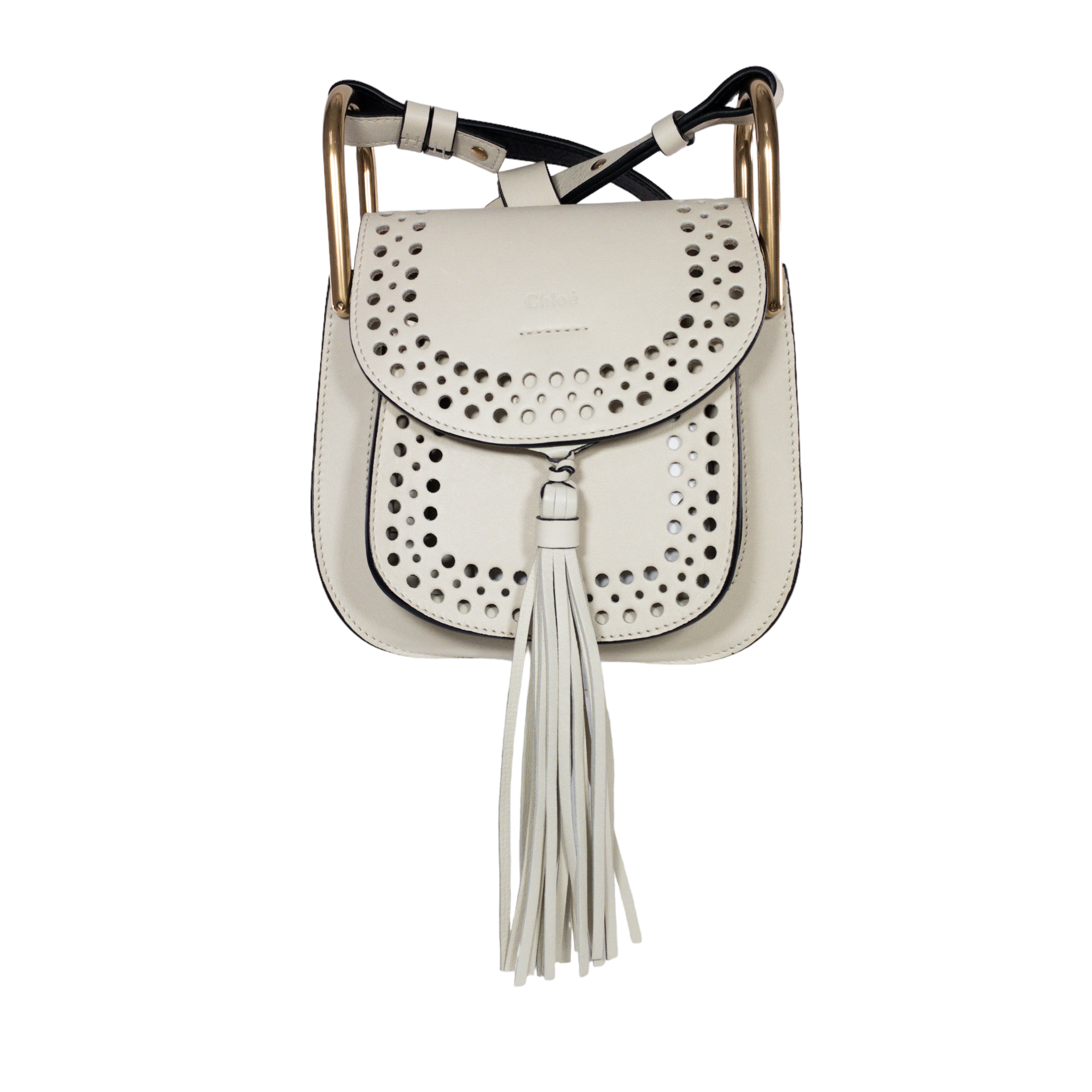 Chloe Mini Ivory Hudson Tassel Bag