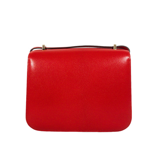 Hermes Rouge de Couer Chevre Constance 18cm