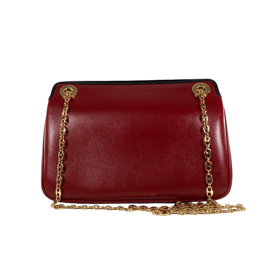 Gucci Red Linea Marina Chain Shoulder Bag