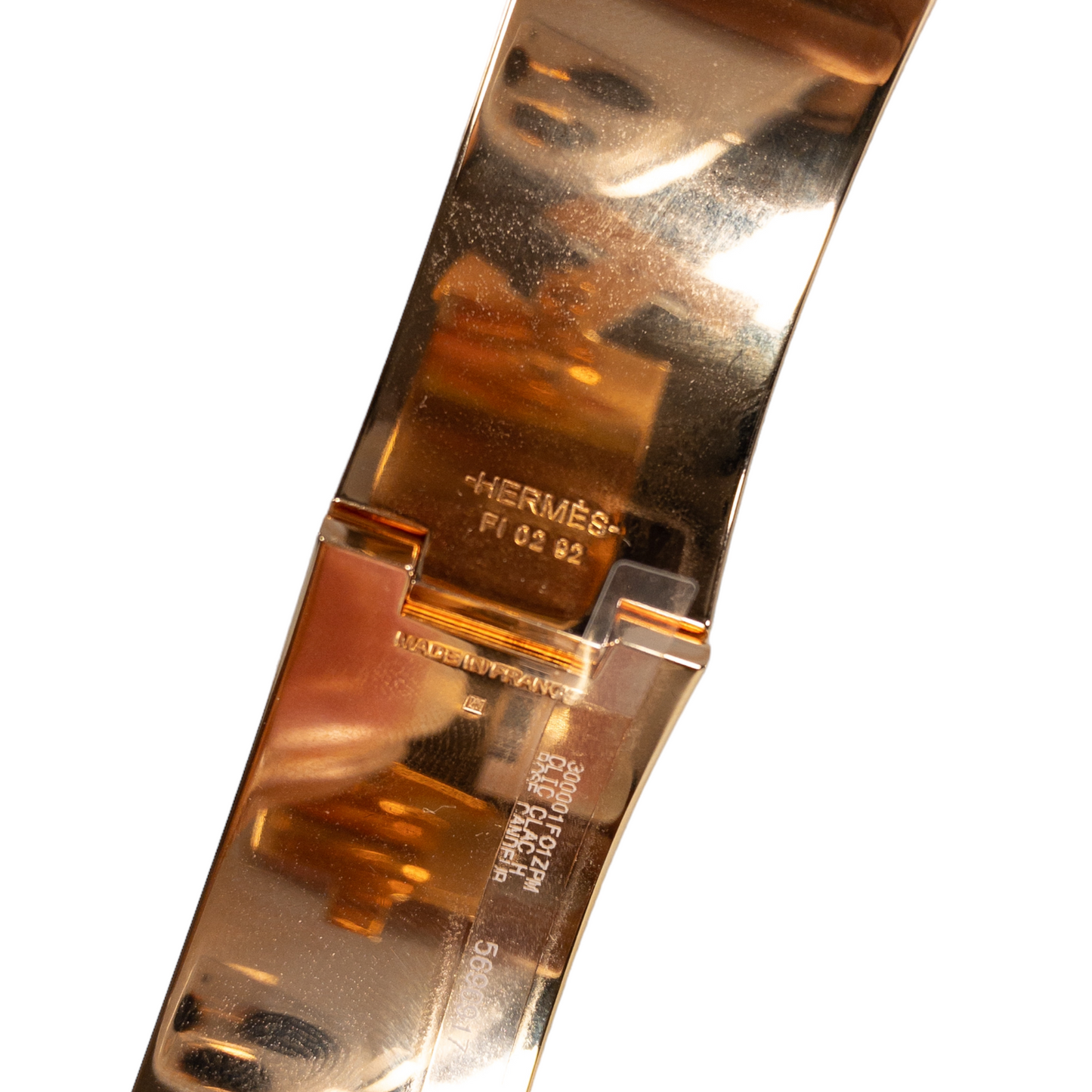 Hermes Rose Candeur Wide Clic H Bracelet Rose Gold
