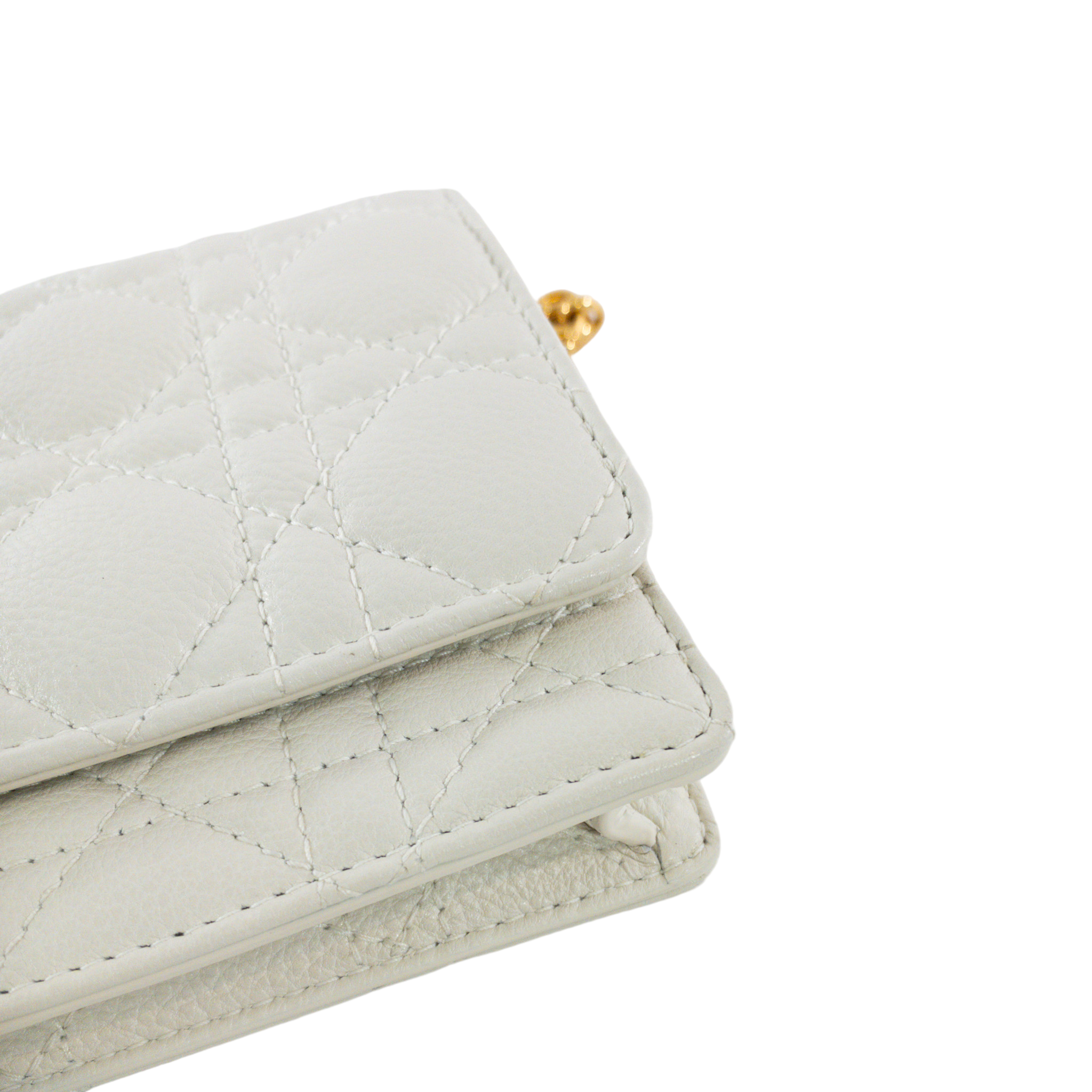 Dior White Supple Caro Belt Bag