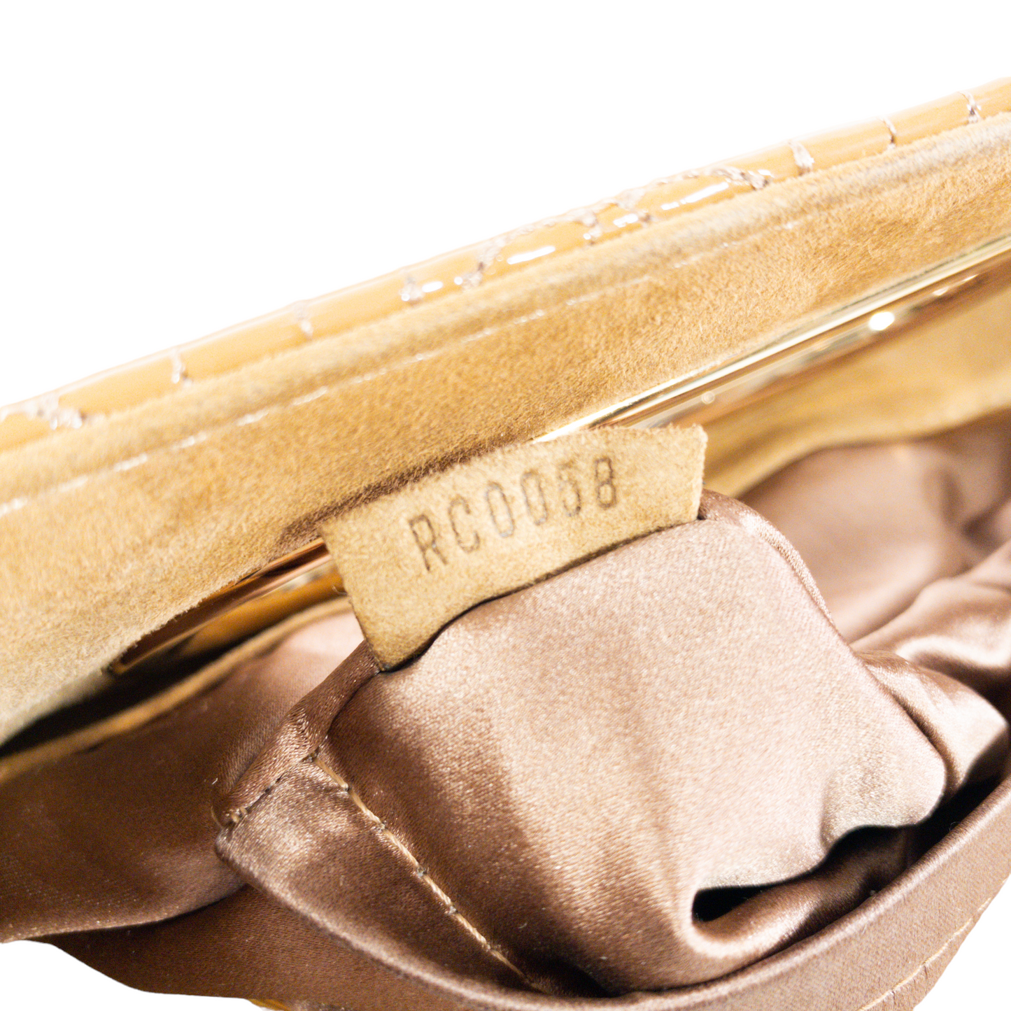 Louis Vuitton Suede Safran Afterdark Fold-Over Clutch