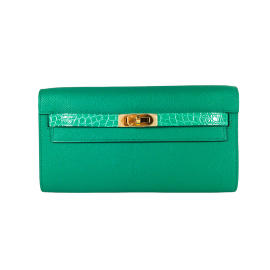 Hermes Vert Jade Touch Kelly To Go GHW