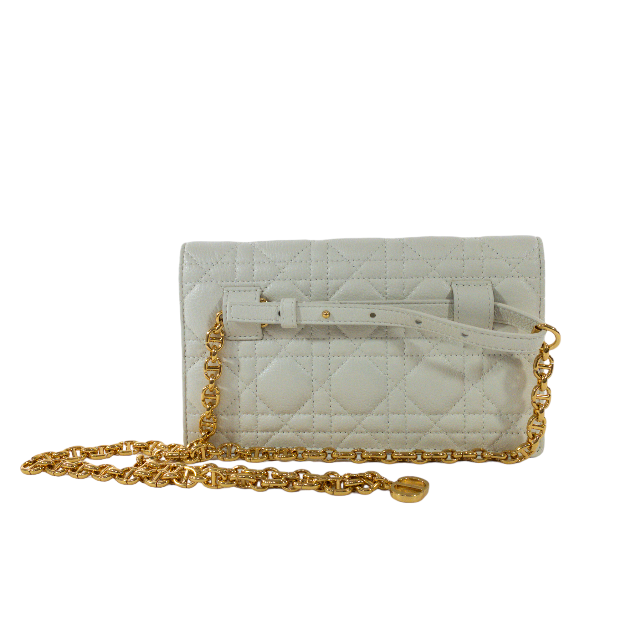 Dior White Supple Caro Belt Bag