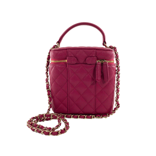 Chanel Berry Caviar Vanity Case GHW